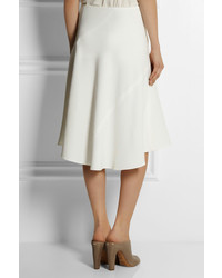 Белая юбка-миди со складками от Chloé