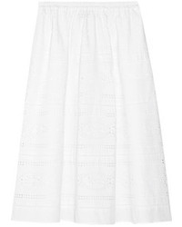 Белая юбка-миди со складками от J.Crew