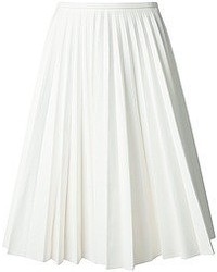 Белая юбка-миди со складками от J.W.Anderson