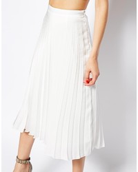 Белая юбка-миди со складками от Asos
