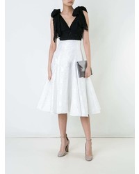 Белая юбка-миди со складками от Bambah