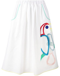 Белая юбка с вырезом от Mira Mikati