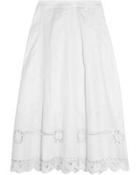 Белая юбка с вышивкой от Temperley London