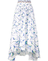 Белая юбка с принтом от Peter Pilotto