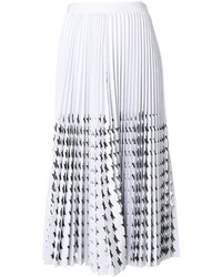 Белая юбка с узором "гусиные лапки" от MSGM