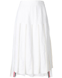 Белая юбка со складками от Thom Browne