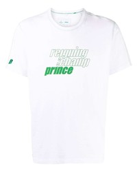 Мужская бело-зеленая футболка с круглым вырезом с принтом от Reigning Champ
