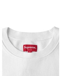 Мужская бело-зеленая футболка с круглым вырезом от Supreme