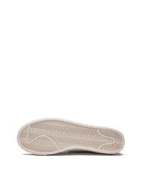 Мужские бело-зеленые кожаные высокие кеды от Nike