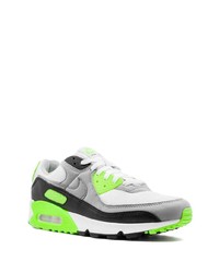 Мужские бело-зеленые кроссовки от Nike