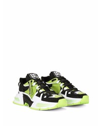 Мужские бело-зеленые кроссовки от Dolce & Gabbana