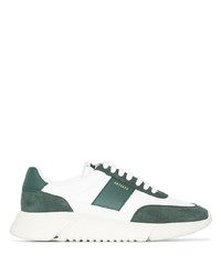 Мужские бело-зеленые кроссовки от Axel Arigato