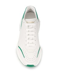 Мужские бело-зеленые кроссовки от Dolce & Gabbana