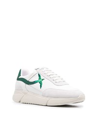 Мужские бело-зеленые кроссовки от Axel Arigato