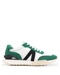 Мужские бело-зеленые кроссовки от Lacoste