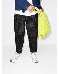 Мужские бело-зеленые кроссовки от Axel Arigato