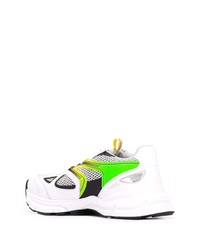 Мужские бело-зеленые кроссовки от Axel Arigato