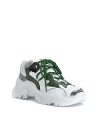 Мужские бело-зеленые кроссовки от N°21
