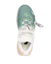 Мужские бело-зеленые кроссовки от Off-White