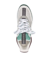 Мужские бело-зеленые кроссовки от Alexander McQueen