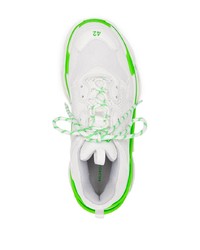 Мужские бело-зеленые кроссовки от Balenciaga