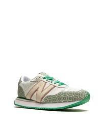 Мужские бело-зеленые кроссовки от New Balance