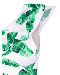 Бело-зеленый бикини-топ с принтом от BRIGITTE