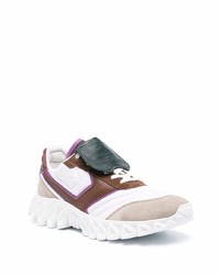 Мужские бело-коричневые кроссовки от Pantofola D'oro