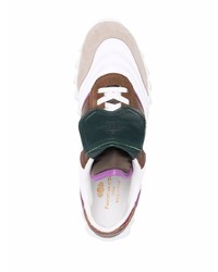 Мужские бело-коричневые кроссовки от Pantofola D'oro