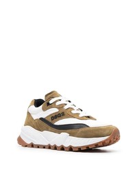 Мужские бело-коричневые кроссовки от DSQUARED2