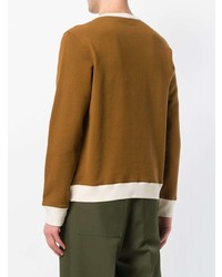 Мужской бело-коричневый свитшот от Marni