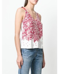 Женская бело-красная майка с принтом от Aviu