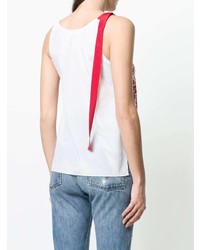 Женская бело-красная майка с принтом от Aviu