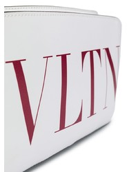 Мужская бело-красная поясная сумка от Valentino