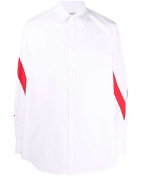 Мужская бело-красная рубашка с длинным рукавом от Valentino