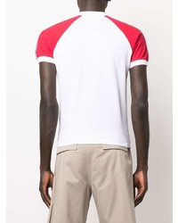 Мужская бело-красная футболка-поло от DSQUARED2