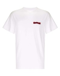 Мужская бело-красная футболка с круглым вырезом с вышивкой от Kent & Curwen