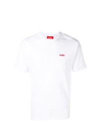 Мужская бело-красная футболка с круглым вырезом с принтом от 032c