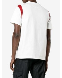 Мужская бело-красная футболка с круглым вырезом с принтом от Calvin Klein 205W39nyc