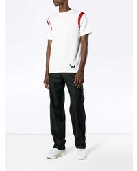 Мужская бело-красная футболка с круглым вырезом с принтом от Calvin Klein 205W39nyc