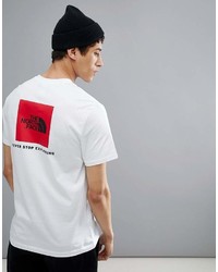 Мужская бело-красная футболка с круглым вырезом с принтом от The North Face