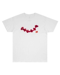 Мужская бело-красная футболка с круглым вырезом с принтом от Travis Scott Astroworld