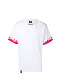 Мужская бело-красная футболка с круглым вырезом с принтом от Vision Of Super