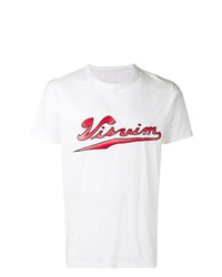 Мужская бело-красная футболка с круглым вырезом с принтом от VISVIM