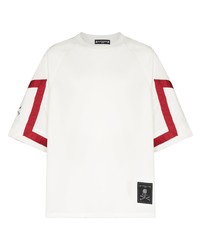 Мужская бело-красная футболка с круглым вырезом от Mastermind Japan