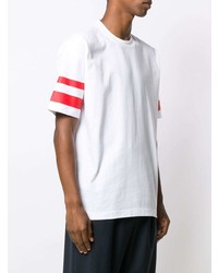 Мужская бело-красная футболка с круглым вырезом от Calvin Klein