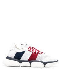 Мужские бело-красно-синие кроссовки от Moncler