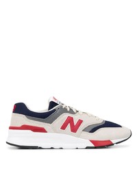 Мужские бело-красно-синие кроссовки от New Balance