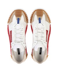Мужские бело-красно-синие кроссовки от Dolce & Gabbana