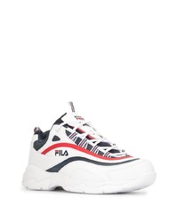 Мужские бело-красно-синие кроссовки от Fila